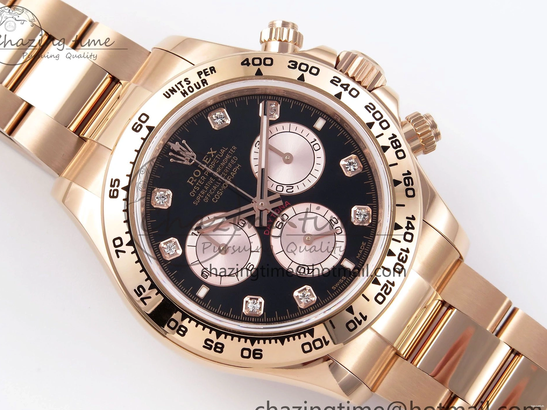 RG on Daytona 1:1 SH4131 Diamonds Edition Dial Black V5 Best 126505 QF Braclet RG 0507